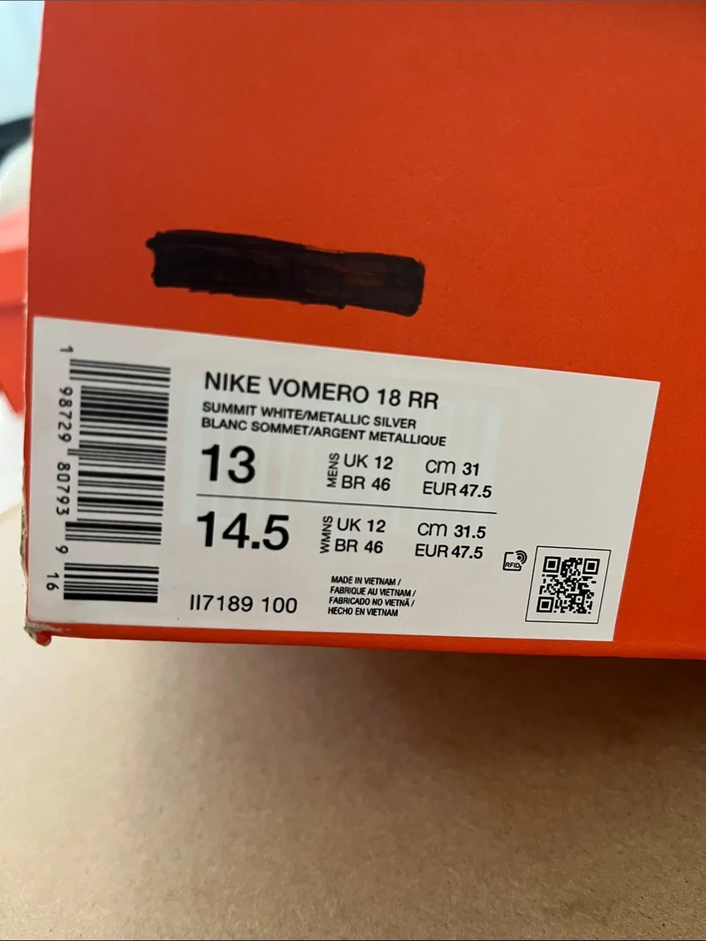 Nike White and Black ZoomX Athletic Running Shoes